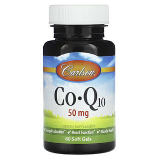 Carlson, CoQ10, 50 мг, 60 мягких таблеток