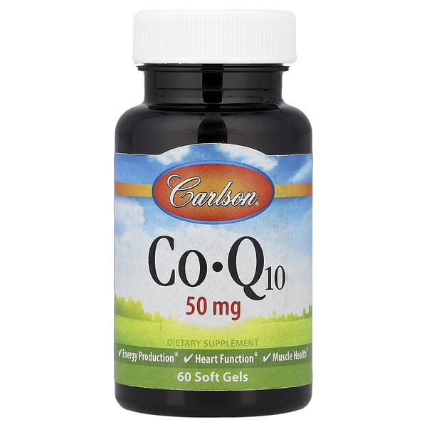 Carlson CoQ10, 50 mg, 60 Soft Gels