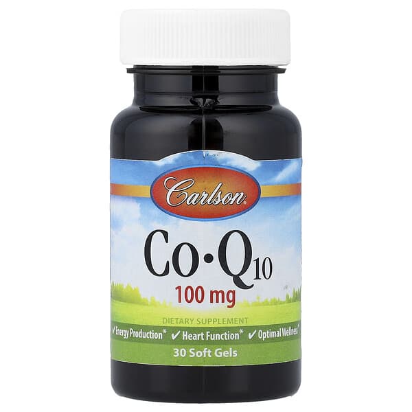 Carlson CoQ10, 100 mg, 30 Soft Gels