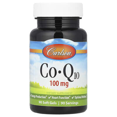 Carlson, Coenzyme Q10, 100 mg, 90 Softgels