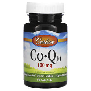 Carlson Labs, CoQ10, 100 mg, 90 cápsulas blandas
