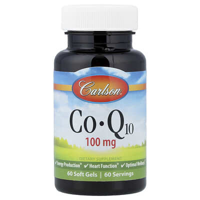 Carlson, Coenzyme Q10, 100 mg, 60 Softgels