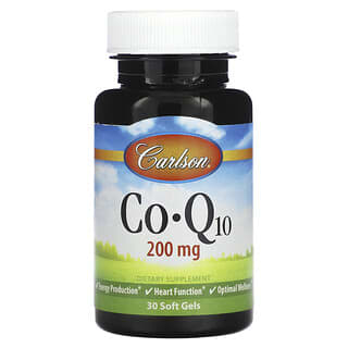 Carlson, Co-Q10, 200 mg, 30 Soft Gels