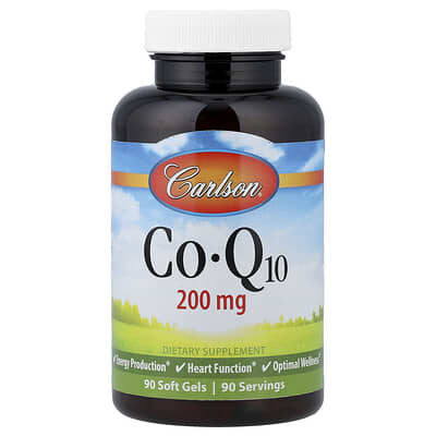 Carlson, CoQ10, 200 mg, 90 Softgels
