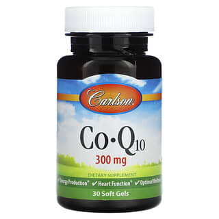 Carlson, CoQ10, 300 mg, 30 cápsulas blandas