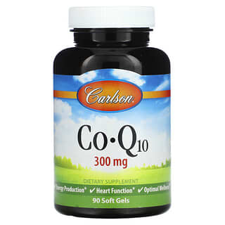 Carlson, CoQ10, 300 mg, 90 capsules à enveloppe molle