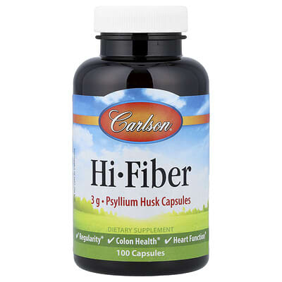 Carlson, High Fiber, 100 Capsules