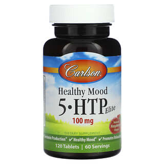 Carlson, Healthy Mood, 5-HTP Elite, Natural Raspberry, 50 mg, 120 Tablets