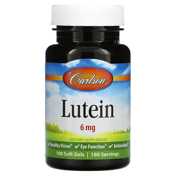 Carlson, Lutein, 6 mg, 180 Soft Gels