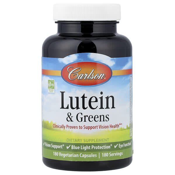 Carlson Lutein & Greens, 180 Vegetarian Capsules