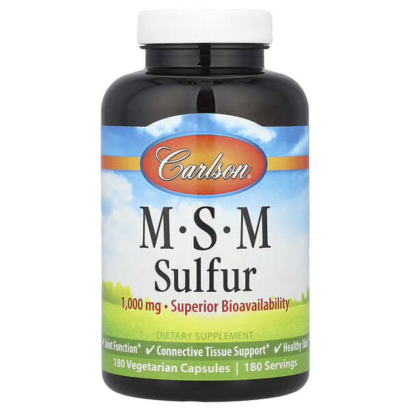 MSM Sulfur, 180 Vegetarian Capsules