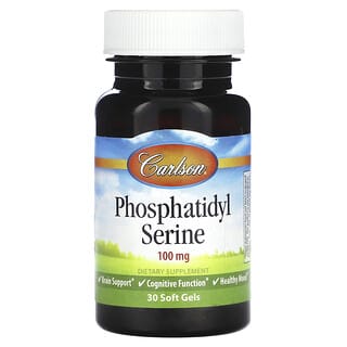 Carlson, Fosfatidil Serina, 100 mg, 30 Cápsulas Softgel