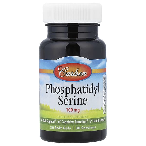 Carlson Phosphatidyl Serine, 100 mg, 30 Soft Gels