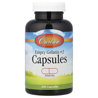 Carlson, Cápsulas de gelatina vacías n.º 2`` 200 cápsulas