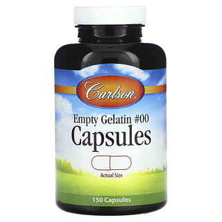 Carlson, Empty Gelatin Capsules #00, 150 Capsules