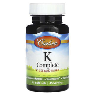 Carlson, вітамін K Complete, 45 капсул