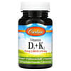 Vitamine D3 + K2, 50 µg (2000 UI) et 90 µg, 120 capsules végétariennes