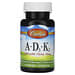 Carlson, Vitamins A - D3 - K2, 60 Soft Gels