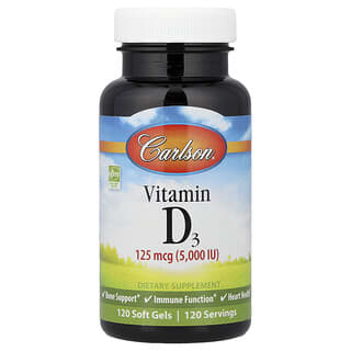 Carlson, Vitamina D3, 125 mg (5.000 UI), 120 capsule moi