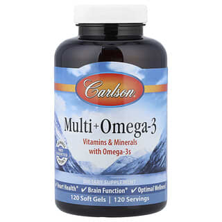 كارلسون‏, Multi + Omega-3 ، عدد 120 كبسولة هلامية