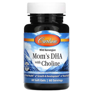 Carlson, Wild Norwegian, Mom's DHA with Choline, 60 Soft Gels