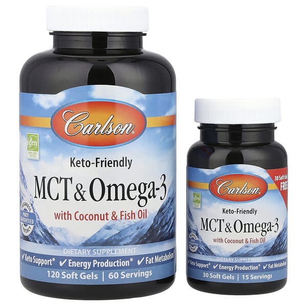 MCT & Omega-3, 150 Free Soft Gels