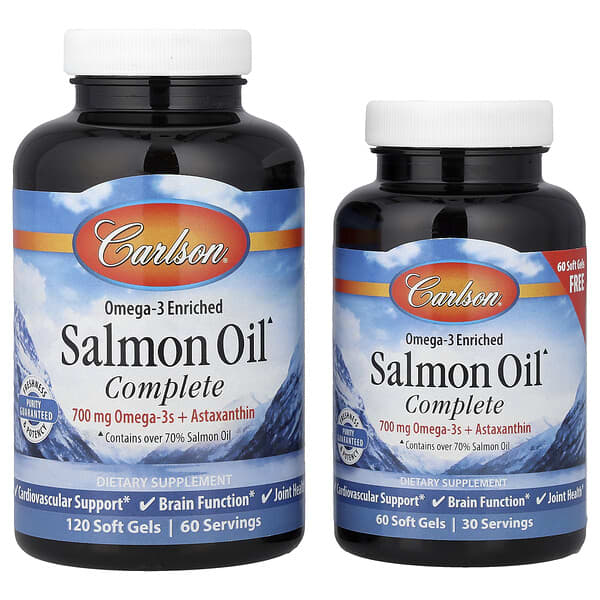 Carlson, Salmon Oil Complete, 120 Soft Gels — product photo 1