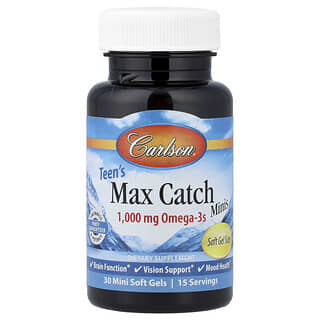 Carlson, Teen's Max Catch Minis, 30 меки мини капсули (500 mg/капсула)