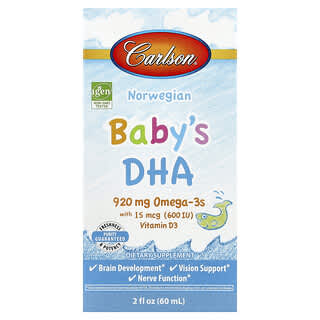 Carlson, Noorse Baby's DHA, 60 ml