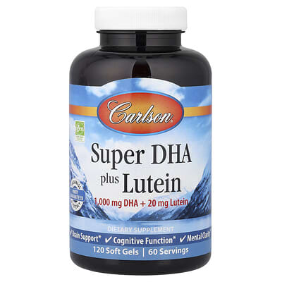 Carlson, Advanced DHA+ Lutein Softgels, 120 Softgels