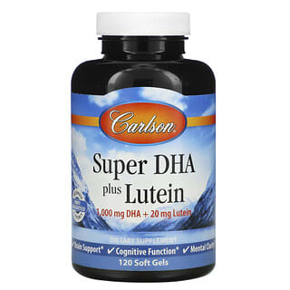 Carlson, Super DHA Plus Lutéine, 120 capsules molles