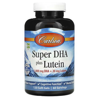 Carlson, Super DHA Plus Lutéine, 120 capsules molles