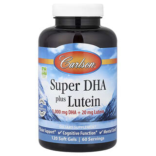Carlson, Super DHA más luteína, 120 cápsulas blandas