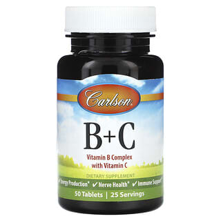 Carlson, Vitamin B+C, 50 Tablets