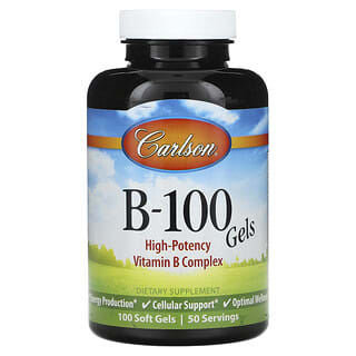 Carlson, B-100, 100 capsules molles