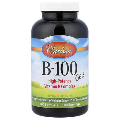 Carlson, B-100 Gel, 200 Softgels