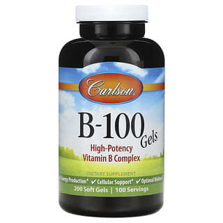 Carlson, Vitamin B-100, 200 Soft Gels