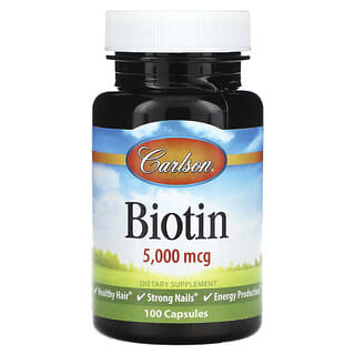 Carlson, Biotine, 5000 µg, 100 capsules