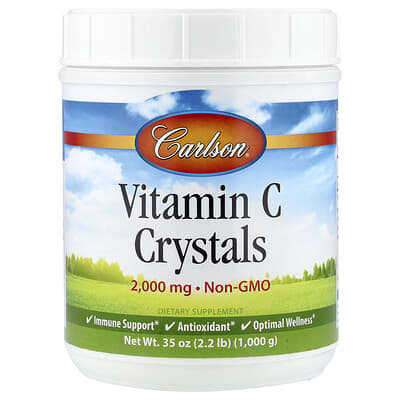 Carlson, Vitamin C Crystal, 2000 mg, 2.2 lbs (1000 g)