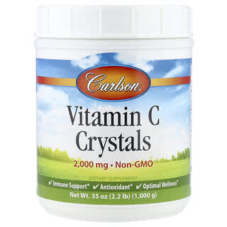 Carlson, Vitamin C Crystals, Vitamin-C-Kristalle, 1.000 g (2,2 lb.)
