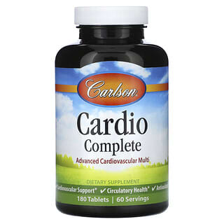 Carlson, Cardio Complete, Advanced Cardiovascular Multi, 180 Tablets