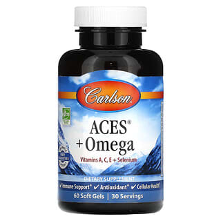 Carlson, ACES + omega, 60 cápsulas blandas