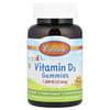 Carlson, Kid's, жувальні таблетки з вітаміном D3, смак натуральних фруктів, 25 мкг (1000 МО), 60 вегетаріанських жувальних таблеток