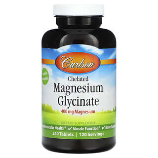 Carlson, Chelated Magnesium Glycinate, 200 mg, 240 Tablets