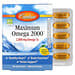 Carlson, Maximum Omega 2000, Natural Lemon Flavor, 2,000 mg, 30 Softgels (1,000 mg per Soft Gel)