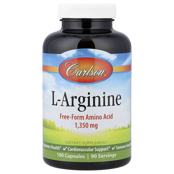 L-Arginine, 180 Capsules (675 mg per Capsule)