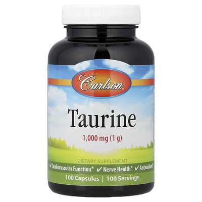 Carlson, Taurine, 1,000 mg, 100 Capsules