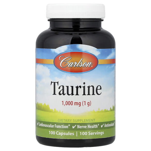 Carlson Taurine, 1,000 mg, 100 Capsules