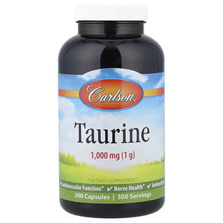 Carlson, Taurine, 1,000 mg, 300 Capsules