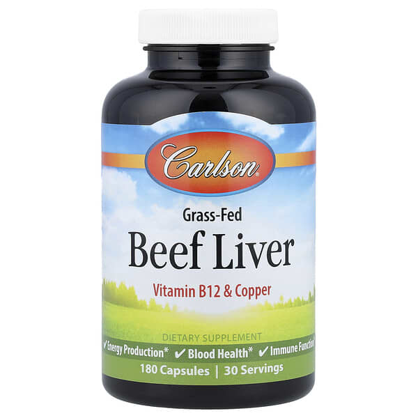 Grass-Fed Beef Liver, 180 Capsules